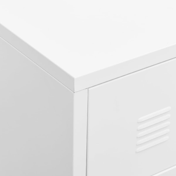 vidaXL Industriell tv-bänk vit 105x35x42 cm metall Vit