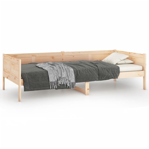 vidaXL Dagbädd 80x200 cm massiv furu Brun
