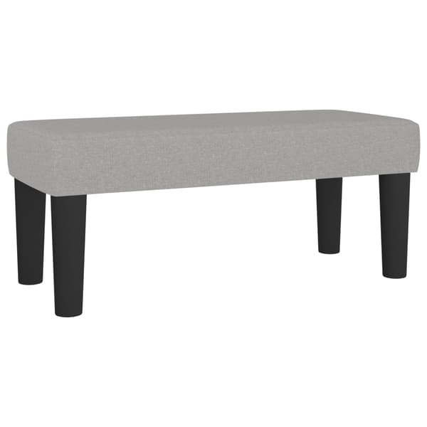 vidaXL Ramsäng med madrass ljusgrå 90x200 cm tyg Grå
