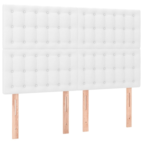 vidaXL Ramsäng med madrass vit 140x190 cm konstläder Vit