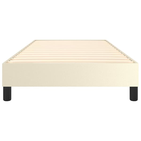 vidaXL Sängram gräddvit 100x200 cm konstläder Kräm