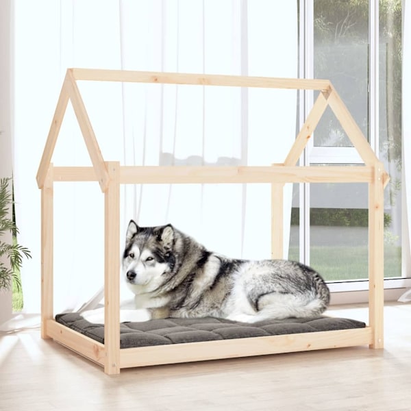 vidaXL Hundbädd 111x80x100 cm massiv furu Brun