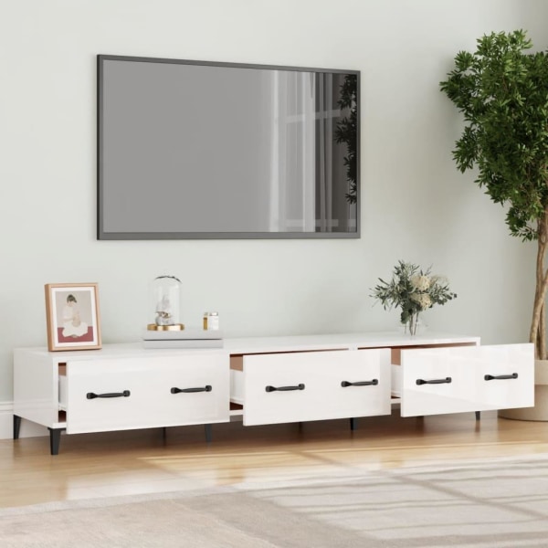 vidaXL TV-skåp vit högglans 150x34,5x30 cm konstruerat trä Vit