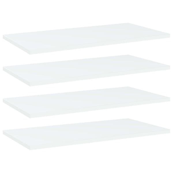 vidaXL Hyllplan 4 st vit 60x30x1,5 cm konstruerat trä Vit