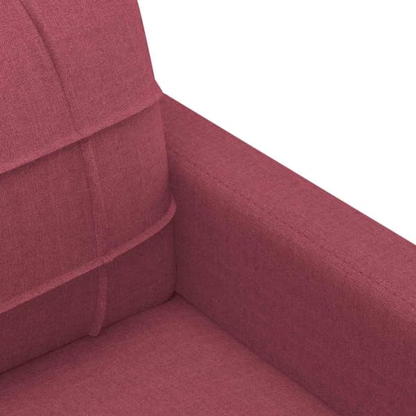 vidaXL 2-sitssoffa vinröd 140 cm tyg Röd