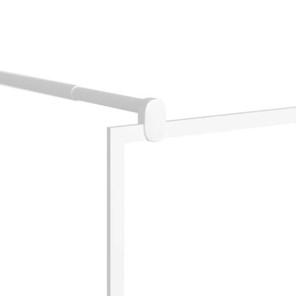 vidaXL Duschvägg 115x195 cm ESG-glas vit Vit