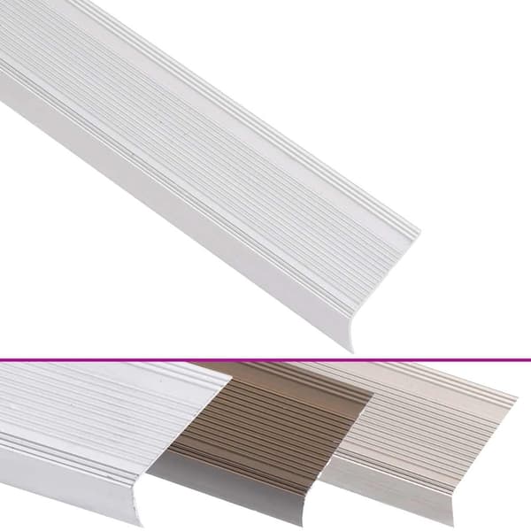 vidaXL Trappnäsor i L-form 15 st aluminium 100 cm silver Silver