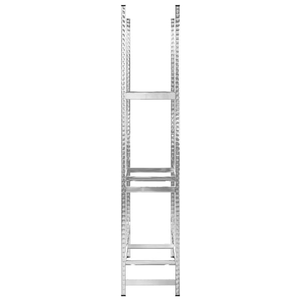 vidaXL Däckställ 3 hyllplan silver 110x40x200 cm stål Silver