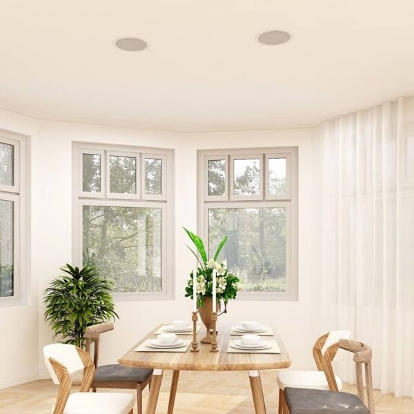 vidaXL Inbyggnadshögtalare tak/vägg 2 st 120 W Vit