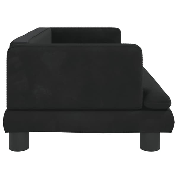 vidaXL Barnsoffa svart 80x45x30 cm sammet art