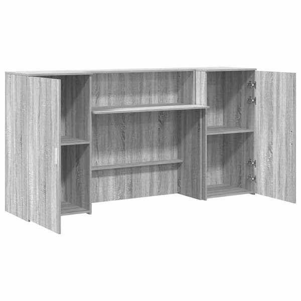 vidaXL Receptionsdisk grå sonoma 200x50x103,5 cm konstruerat trä Grå