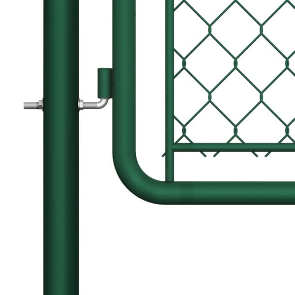 vidaXL Trädgårdsgrind stål 400x100 cm grön Grön