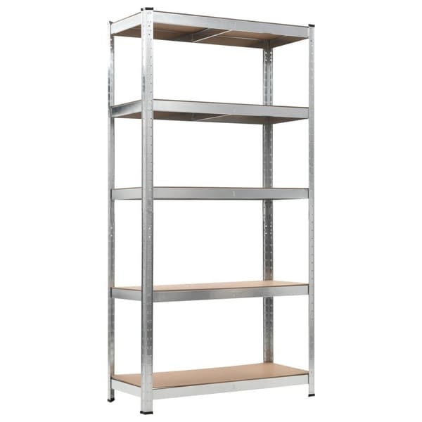 vidaXL Förvaringshylla Silver 2-pack Silver