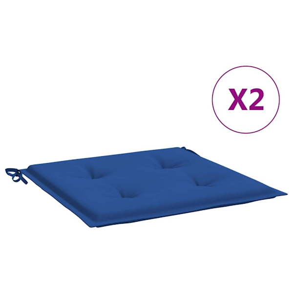 vidaXL Stolsdynor 2 st blå 40x40x4 cm oxfordtyg Blå