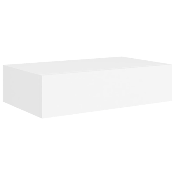 vidaXL Väggmonterad låda 2 st vit 40x23,5x10 cm MDF Vit