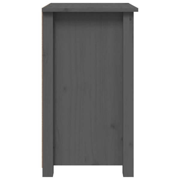 vidaXL Sängbord grå 40x35x61,5 cm massiv furu Grå