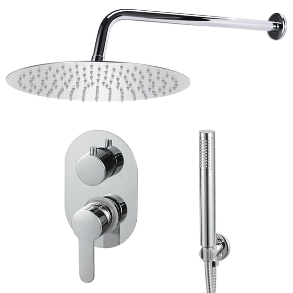 vidaXL Duschsystem rostfritt stål 201 silver Silver