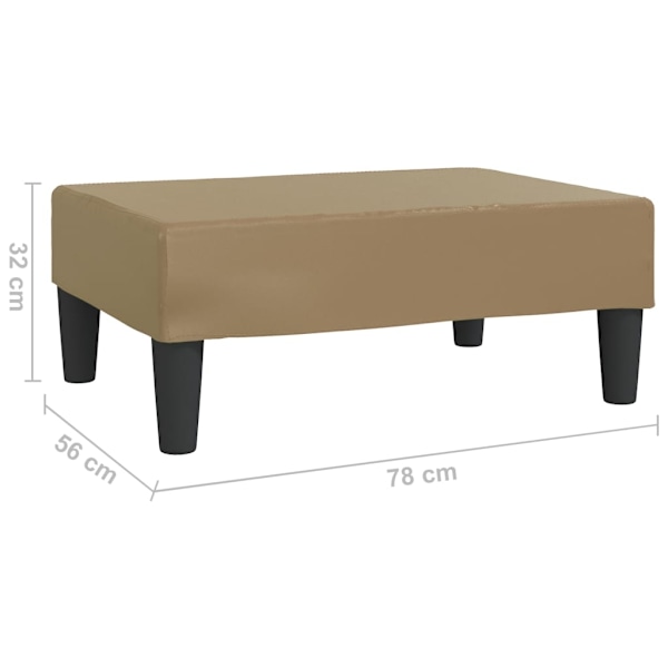 vidaXL Fotpall cappuccino 78x56x32 cm konstläder Brun