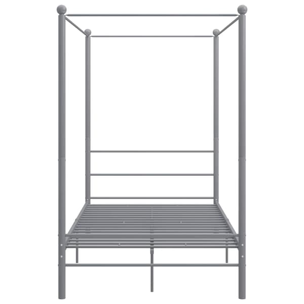 vidaXL Himmelsäng grå metall 120x200 cm grå