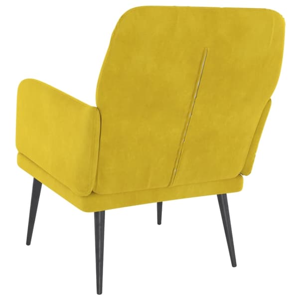 vidaXL Fåtölj gul 62x79x79 cm sammet Gul