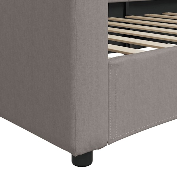 vidaXL Dagbädd taupe 90x200 cm tyg Taupe