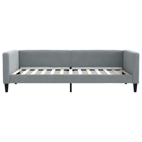 vidaXL Dagbädd utdragbar ljusgrå 100x200 cm tyg Grå