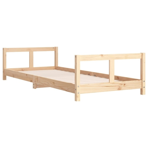 vidaXL Sängram för barnsäng 80x200 cm massiv furu Brun