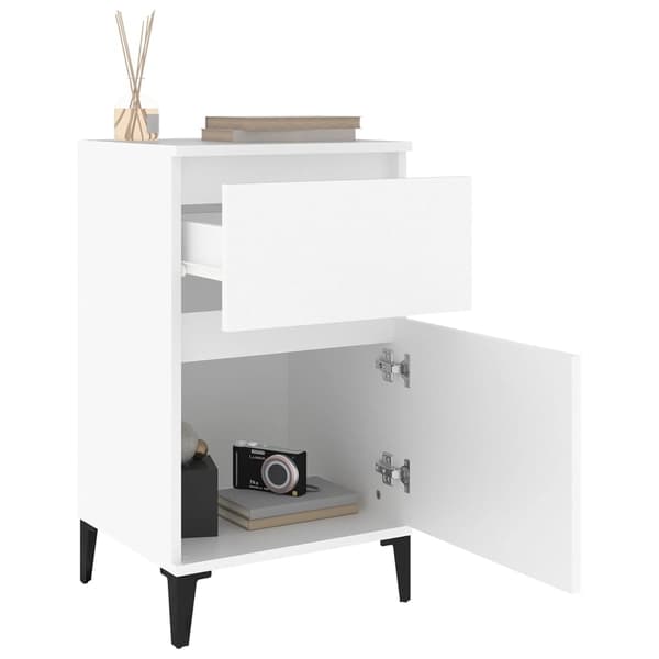 vidaXL Sängbord 2 st vit 40x35x70 cm Vit