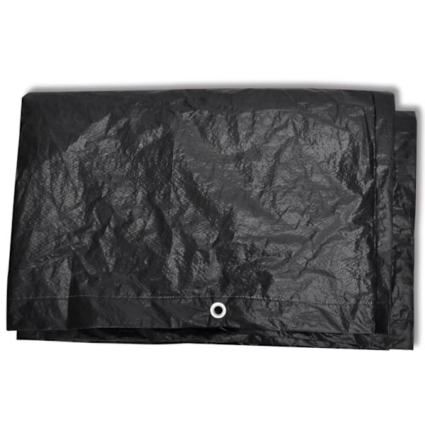 vidaXL Överdrag för 4 personer Poly Rattan Set 113 x cm Svart