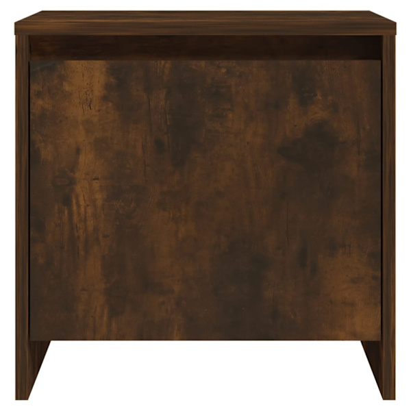 vidaXL Sängbord rökfärgad ek 45x34x44,5 cm konstruerat trä Brun