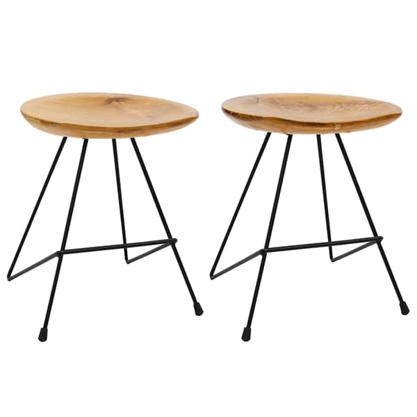 vidaXL Pallar 2 st massiv teak Brun