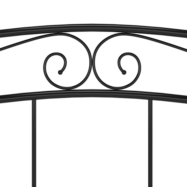 vidaXL Sängram utan madrass svart metall 200x200 cm Svart