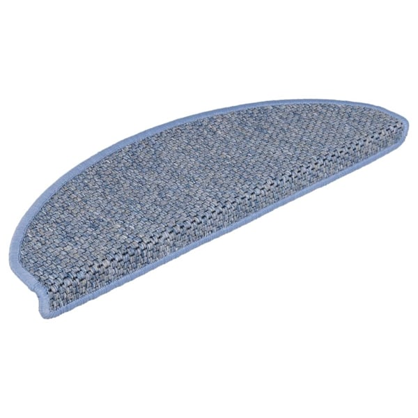 vidaXL Trappstegsmattor självhäftande sisal 15 st 56x17x3 cm blå Blå