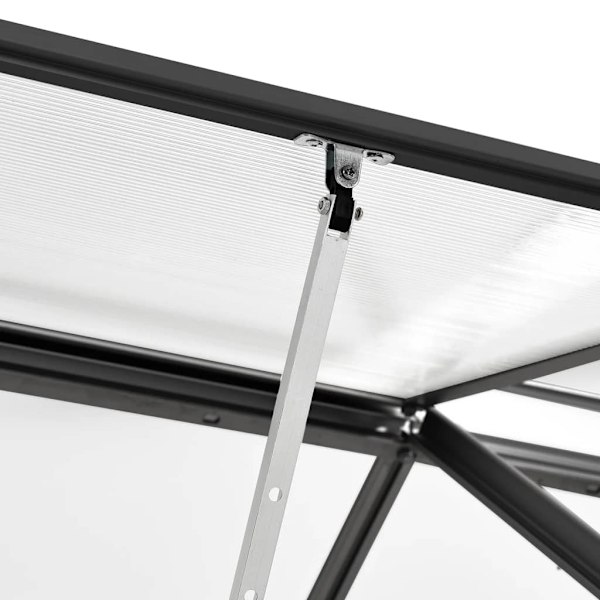 vidaXL Växthus antracit aluminium 1,33 m³ Antracit