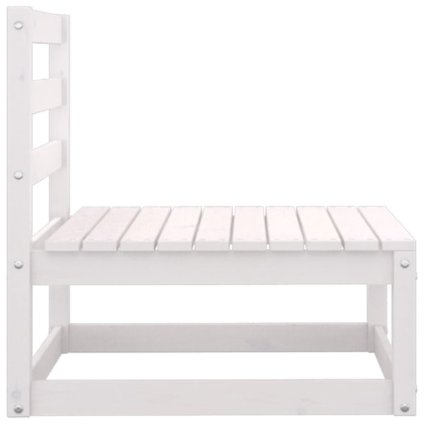 vidaXL Mittensoffa vit massiv furu Vit