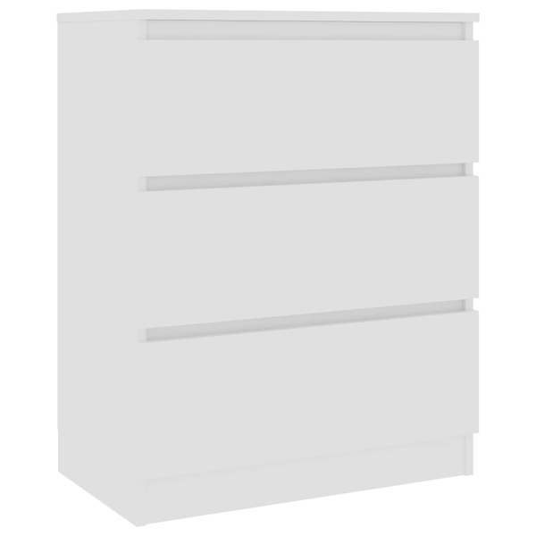 vidaXL Byrå vit 60x35x76 cm konstruerat trä Vit