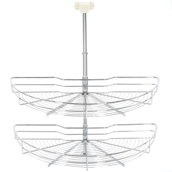 vidaXL Skåpkarusell köksskåp silver 180 grader 75x38x80 cm Silver