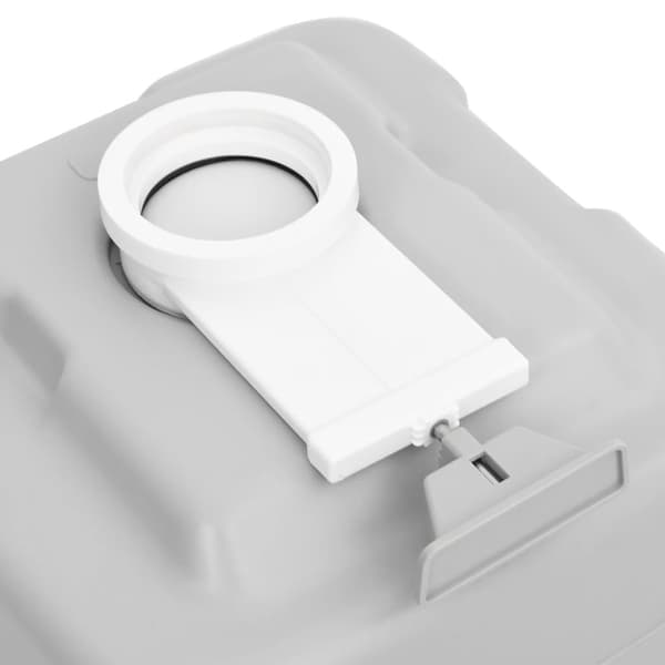 vidaXL Campingtoalett grå och vit 20+10 L HDPE