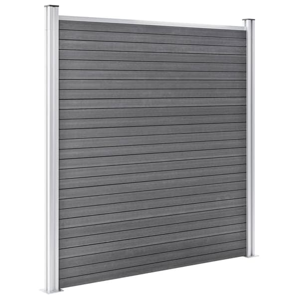 vidaXL Staketpanel WPC 1218x186 cm grå grå
