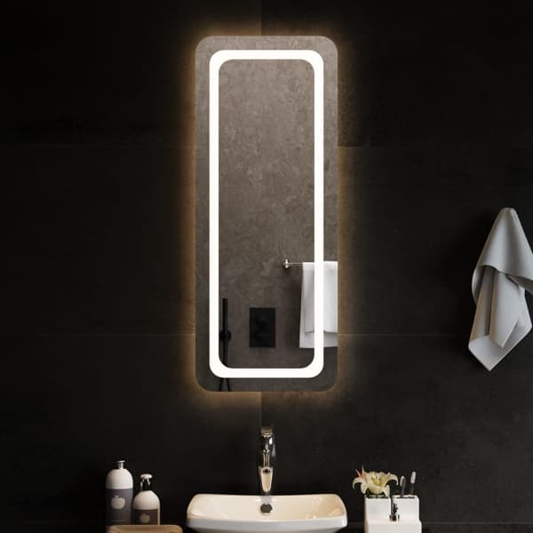 vidaXL Badrumsspegel LED 40x100 cm Transparent