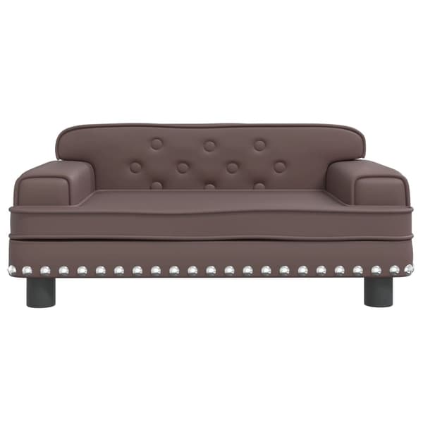 vidaXL Barnsoffa brun 70x45x30 cm konstläder Brun