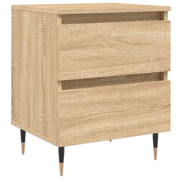 vidaXL Sängbord sonoma-ek 40x35x50 cm konstruerat trä Brun