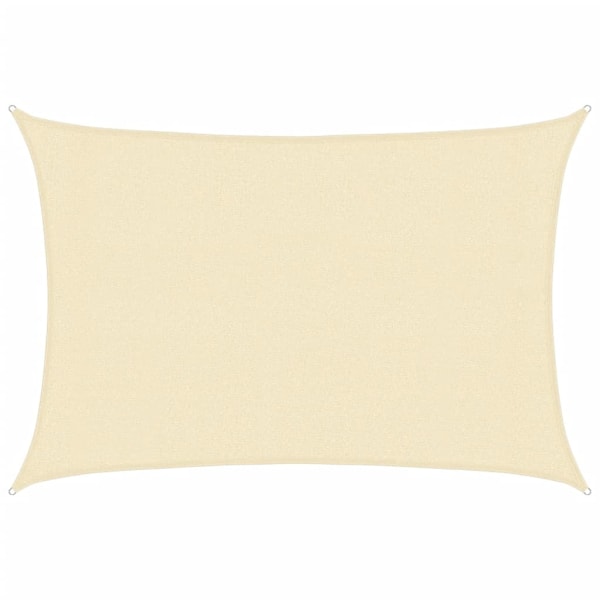 vidaXL Solsegel 160 g/m² gräddvit 3x4 m HDPE Creme