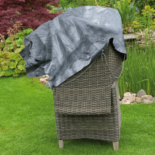 Nature Överdrag till trädgårdsstolar PE 140x75x70 cm 6031601 grå