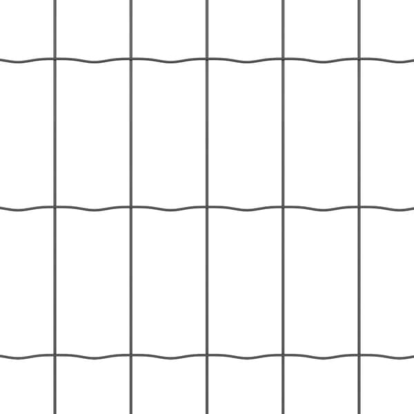 vidaXL Euro Stängsel Markfäste 50 x 0,4 m PVC-belagda stål Grå Mesh Grå