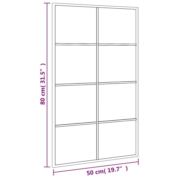 vidaXL Väggspegel svart 50x80 cm rektangulär järn art