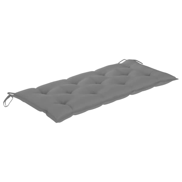 vidaXL Trädgårdsbänk med dyna 120 cm bambu grå