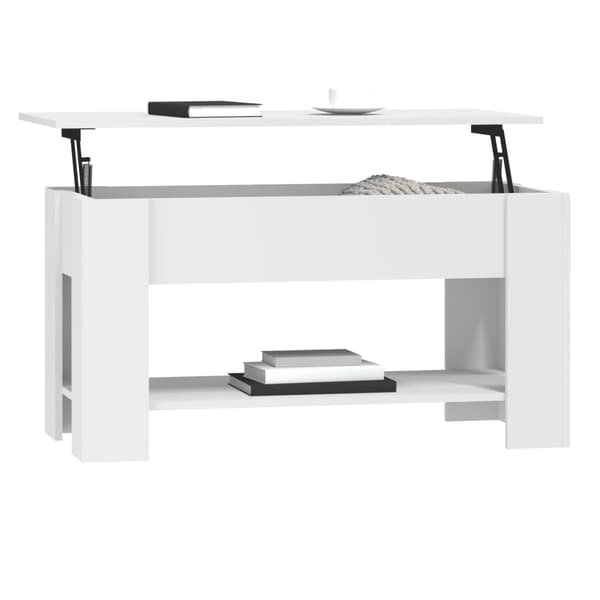 vidaXL Soffbord vit 101x49x52 cm konstruerat trä Vit