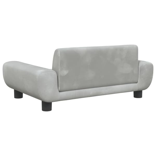 vidaXL Hundbädd ljusgrå 70x45x33 cm sammet Grå