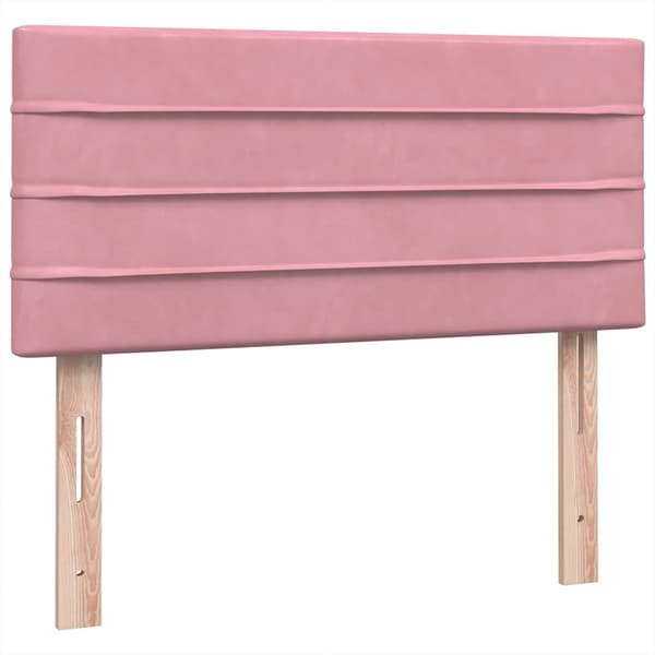 vidaXL Ramsäng med madrass rosa 90x210 cm sammet Rosa